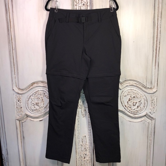 The North Face Convertible Zip Off Leg Black Hiking Pants NWOT Size 8 - Picture 1 of 14